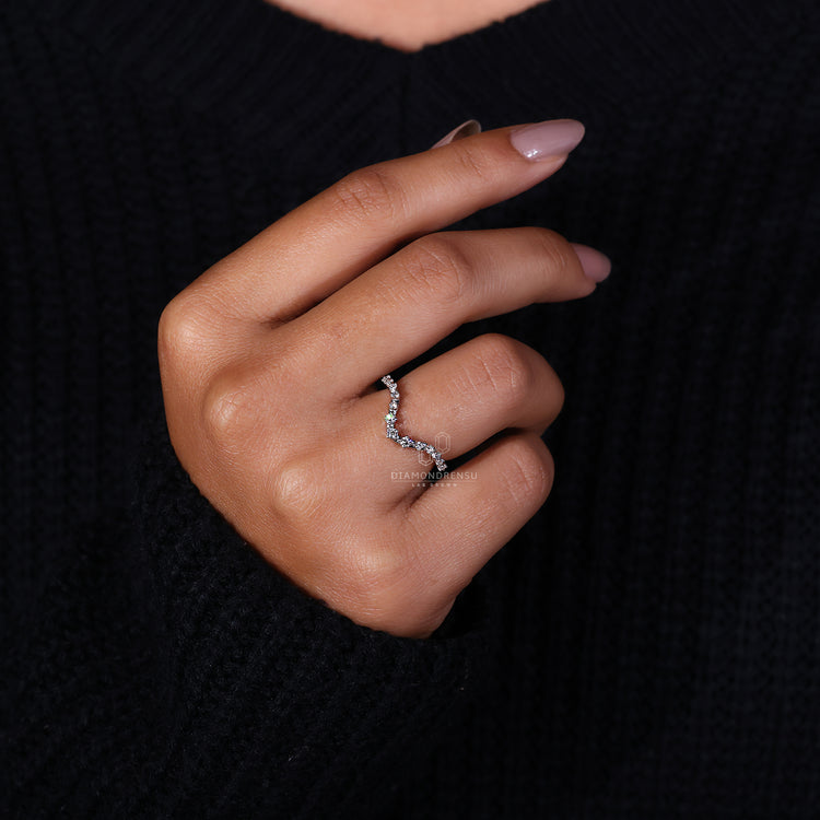 White Gold Wedding Band with a sleek and modern style.