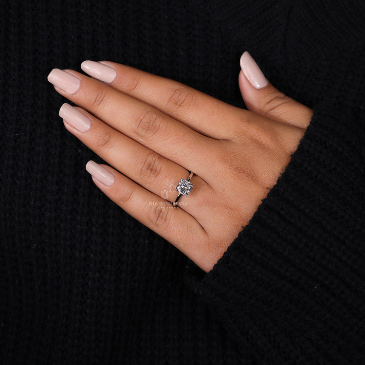 A lab grown diamond engagement ring, a sustainable and stunning alternative.