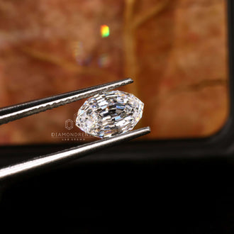 IGI certified 1.2 carat oval step cut loose diamond for sale.