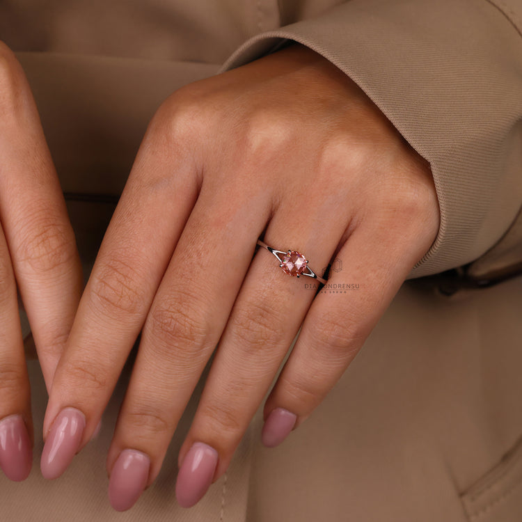 Solitaire diamond ring with a sparkling center stone that symbolizes everlasting love.