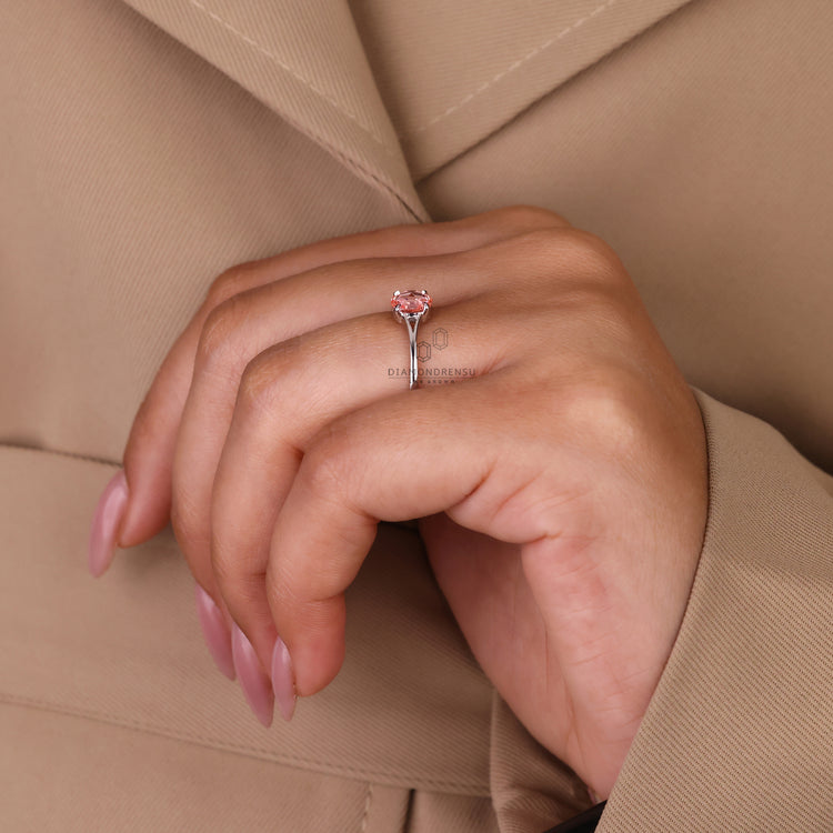Rose cut diamond engagement ring crafted with care for a one-of-a-kind look.