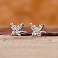 White gold earrings with a timeless and classy look.