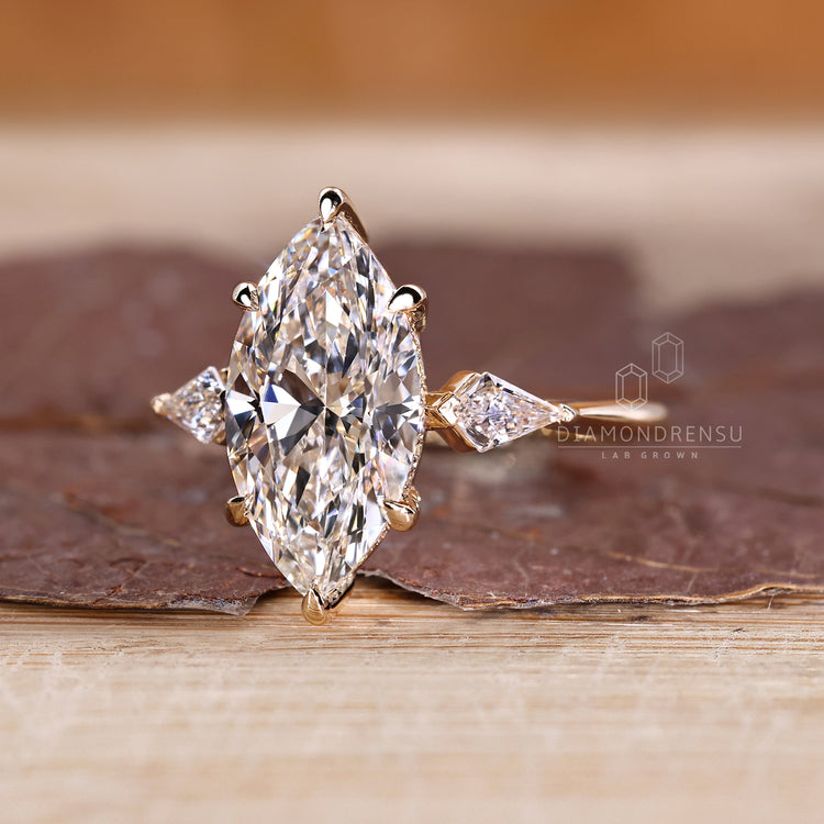 Round diamond hidden halo ring design.