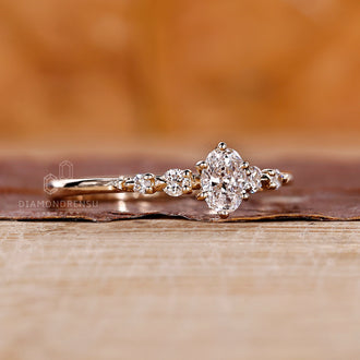6 prong engagement ring crafted in yellow gold for durability.
