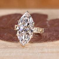 Hidden halo diamond engagement ring.