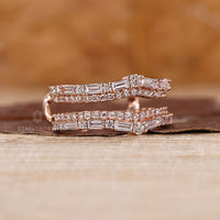 Double Row Pave Band crafted with lab grown diamonds for a brilliant look.