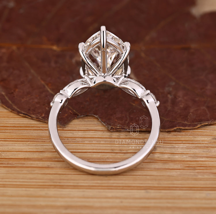 IGI certified marquise diamond ring.