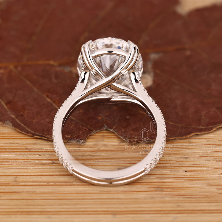 Oval diamond ring available in every metal.
