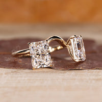 Lab Grown Diamond radiant cut ring crafted with handmade precision.
