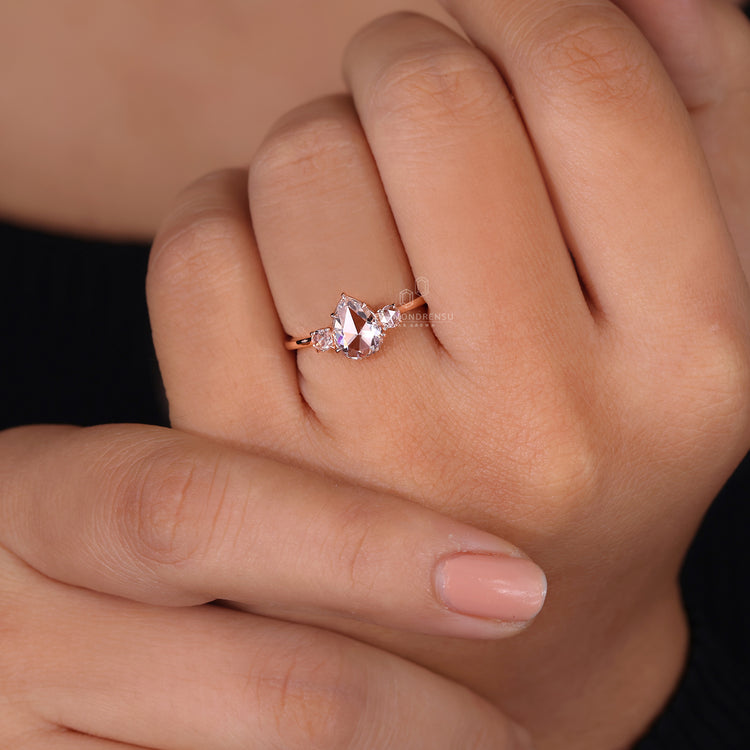 Pear Shaped Engagement Ring with stunning handmade jewelry.