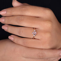 3 Stone Engagement Ring in a beautiful handmade ring design.