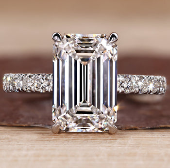 Pave diamond engagement ring design.
