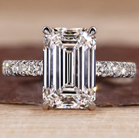Pave diamond engagement ring design.