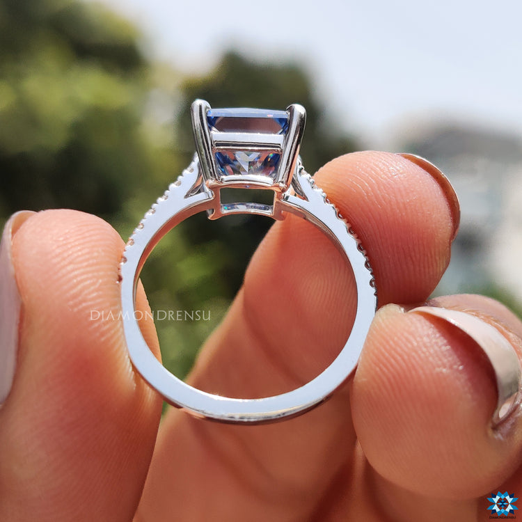 White Gold Princess Cut Wedding Ring