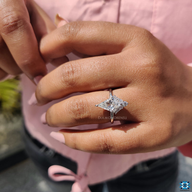 You can buy a moissanite ring that fits your personal taste.