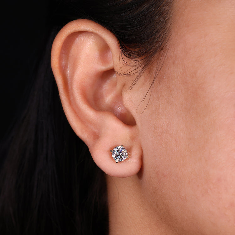 Stunning diamond earrings round designed for everyday elegance.