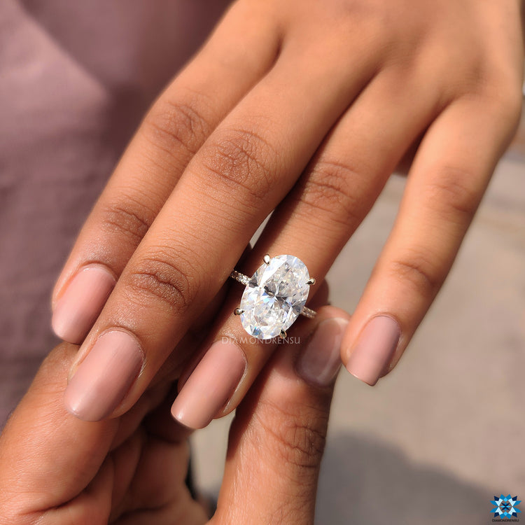 Moissanite engagement ring perfect for ethical and brilliant love.