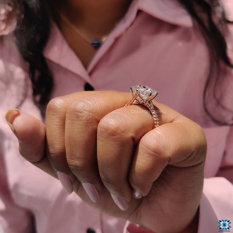Handmade jewelry featuring a sparkling solitaire stone.