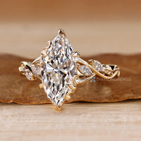IGI certified lab grown diamond completes this nature inspired ring.
