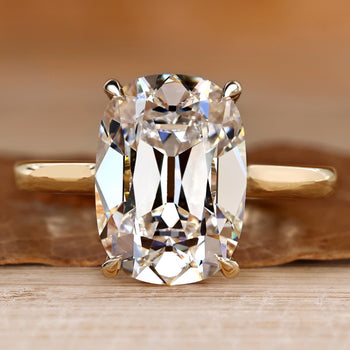 Cushion old mine cut diamond ring.