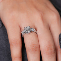 Round diamond pave band with hidden halo setting for extra brilliance.