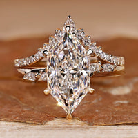 Dutch marquise wedding ring with marquise side stones.
