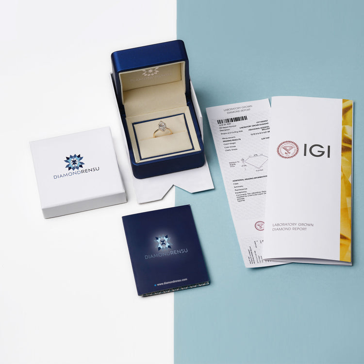 IGI Certified Diamond set in a Handmade Jewelry creation.