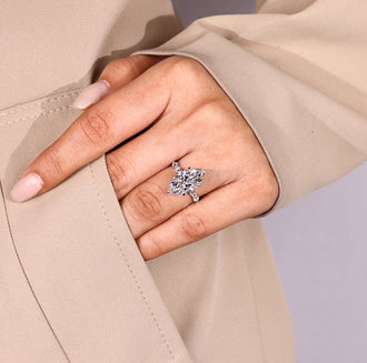 Buy engagement ring with marquise diamonds.