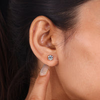 Rose Gold Stud Earrings 1.60 TCW - Round Diamond