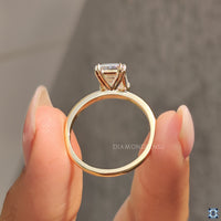 Colorless moissanite with a radiant sparkle