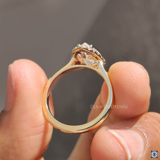 Moissanite Engagement Ring featuring a brilliant and sustainable stone.