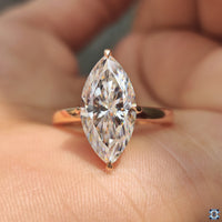 Rose Gold Marquise Solitaire Engagement Ring