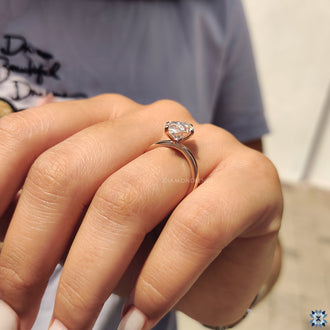 Rose Gold Marquise Solitaire Engagement Ring
