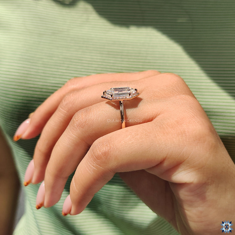 6 prong claw setting handmade engagement ring.