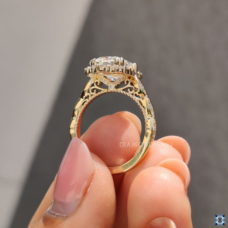 Custom moissanite ring designed to fit your unique style.