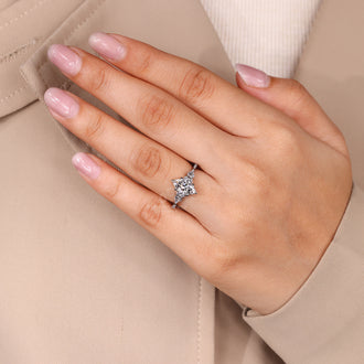 Six claw prong marquise diamond ring.