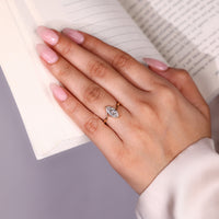 IGI certified bypass ring featuring solitaire marquise diamond.