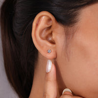 Rose Gold Stud Earrings 0.50 TCW in Round Cut