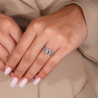 Prong ring ensuring secure diamond setting with style.