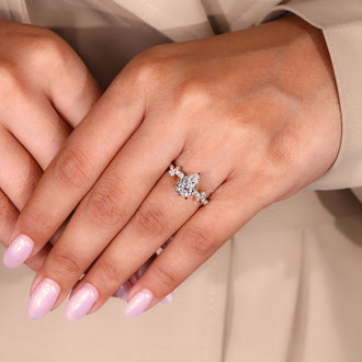 Yellow gold engagement ring crafted as a handmade ring.