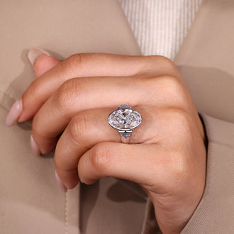 Lab Grown Diamond 3 stone diamond ring with IGI certified stones.