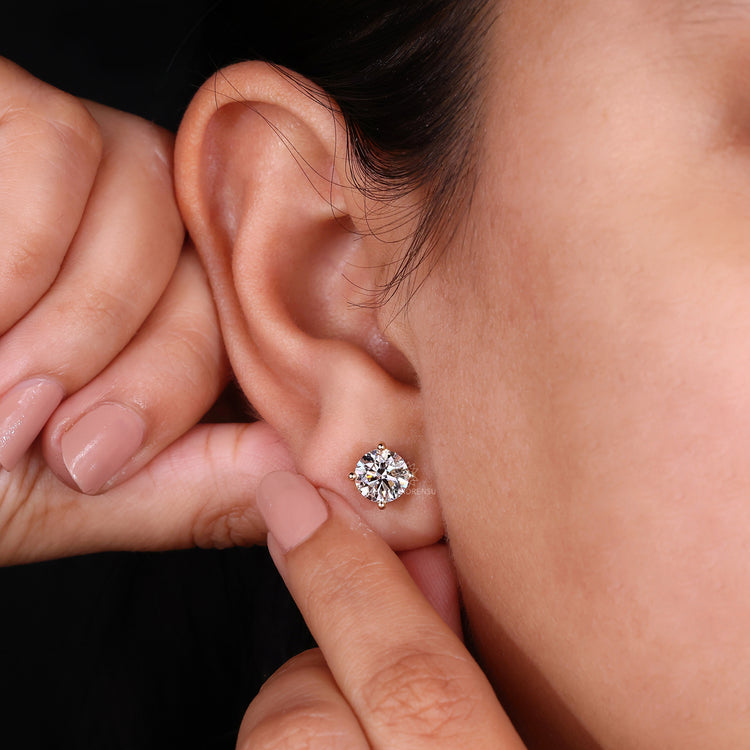 Radiant diamond stud earrings for women who love classic style.