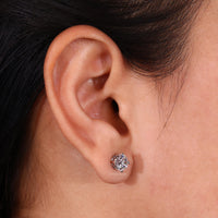Stunning 2.00ct diamond round stud earrings for women with unmatched sparkle.