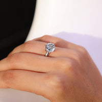 Tulip setting ring made with expert craftsmanship.