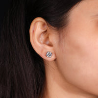 3 ct diamond earrings with Lab Grown Diamond stones, perfect for sustainable luxury.