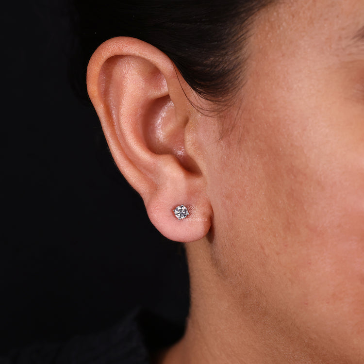 Classic 1ct diamond earrings with brilliant sparkle.