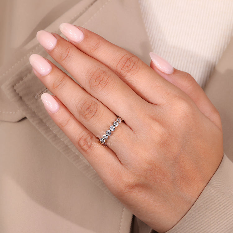 Handmade jewelry showcasing a custom wedding band.