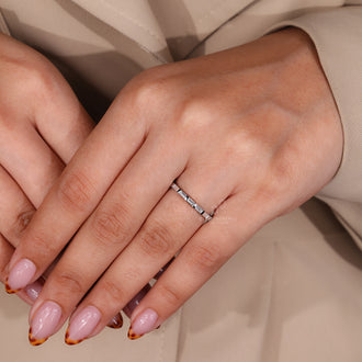 Lab Grown Diamond band offering eco-friendly brilliance.