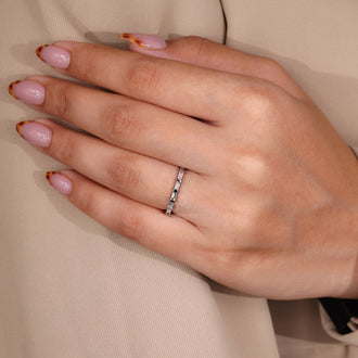 Handmade jewelry featuring an exquisite wedding band.