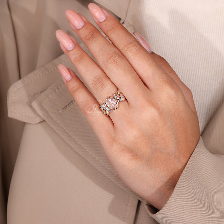 Lab grown diamond ring with eco-friendly and lasting quality.